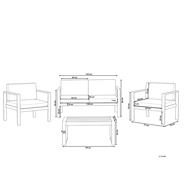 Gartenmöbel Set Maße