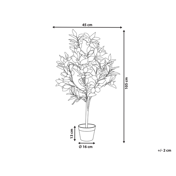 Kunstpflanze LEMON TREE 105 cm Grün