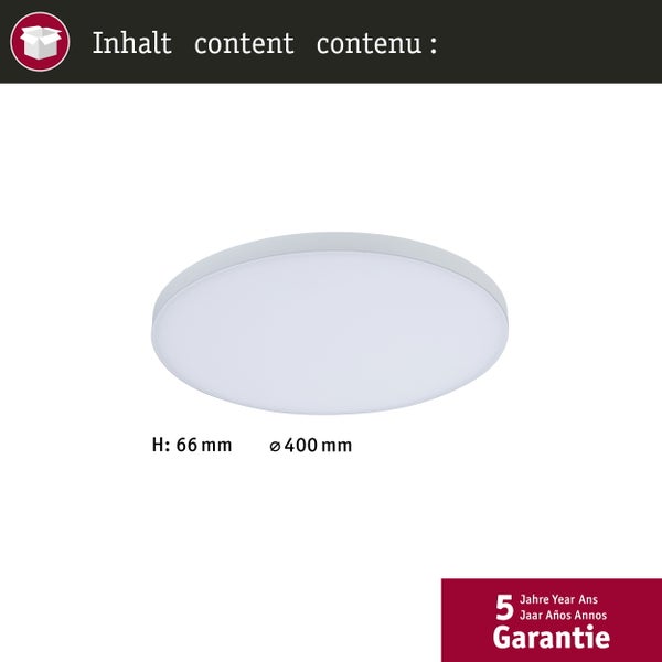 LED Panel Velora rund 400mm 19W 1750lm White Switch Weiß