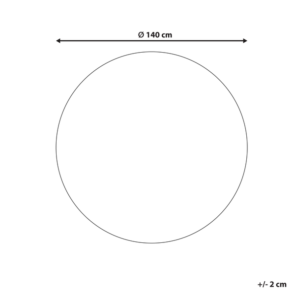 Teppich AFIS Beige ø 140 cm Baumwolle