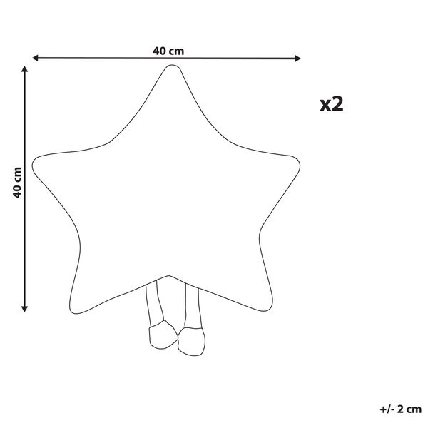 Kinderkissen Stern 40 x 40 cm Weiß 2er Set STARFRUIT