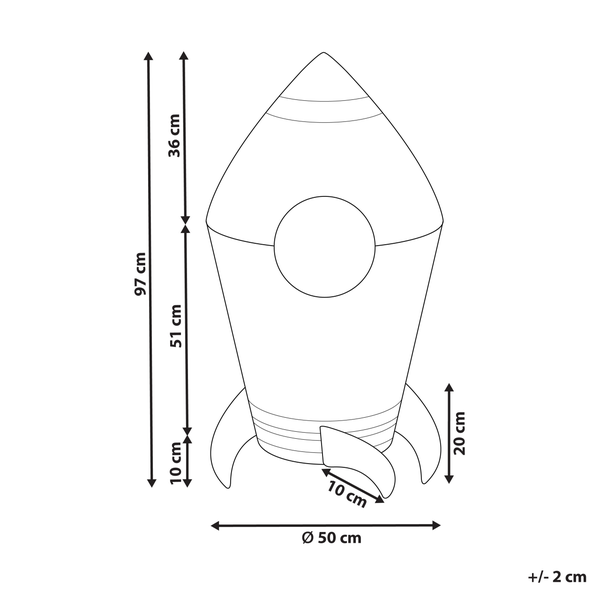 Abmessungen einer Rakete