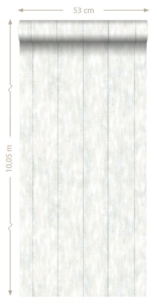 ESTAhome Tapete Holz-Optik Hellblau - 53 cm x 10.05 m - 128007