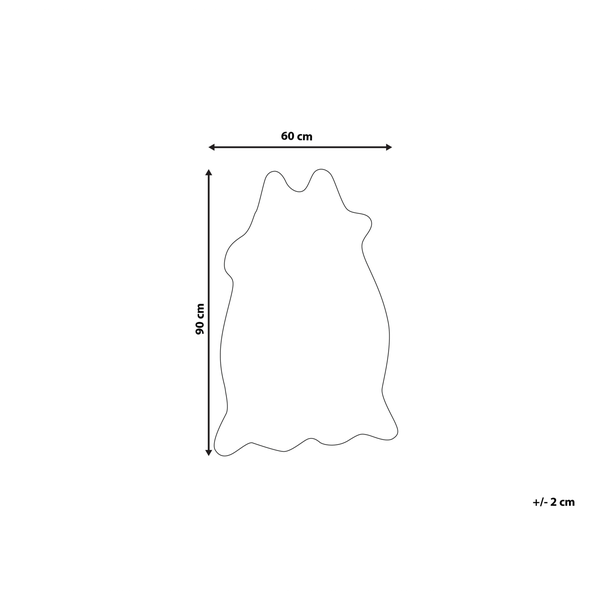 Skizze eines Teppichs mit den Maßen 60 mal 90 cm