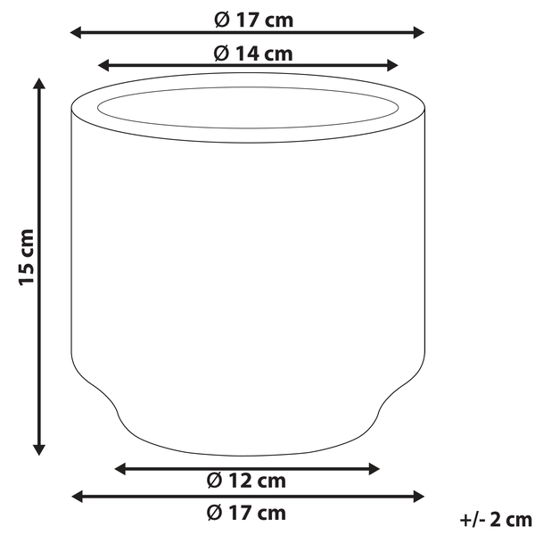 Blumenvase MYOS Steinzeug 15 cm Weiß