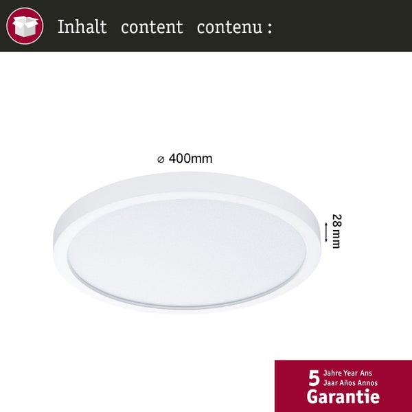 LED Panel Alya rund 400mm 35W 3400lm 3000 - 6500K Weiß