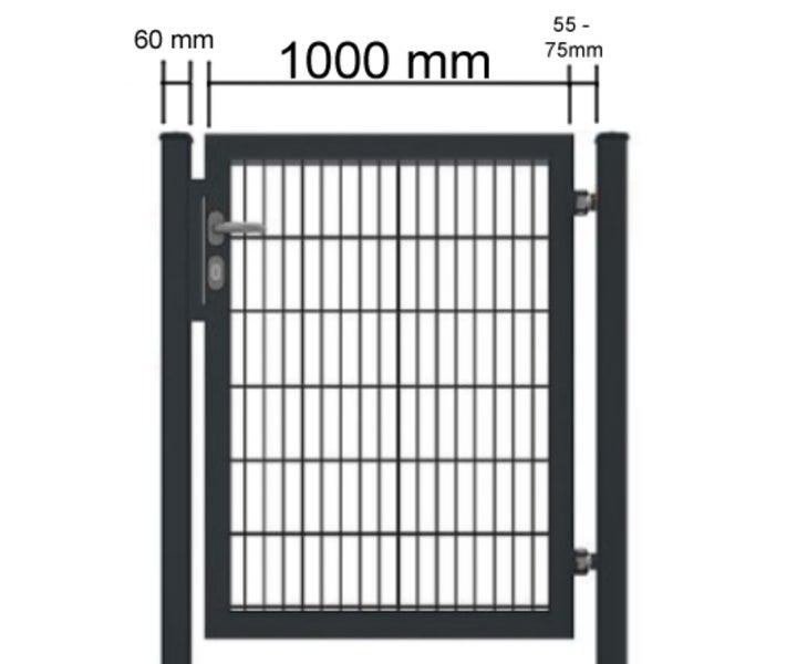 Gartentor voll Rahmen Moosgrün 1000 x 1600 mm