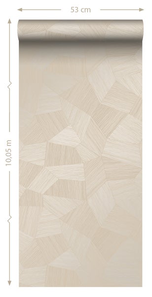 Origin Wallcoverings Tapete 3D-Muster Crême-Weiß - 53 cm x 10.05 m - 347986