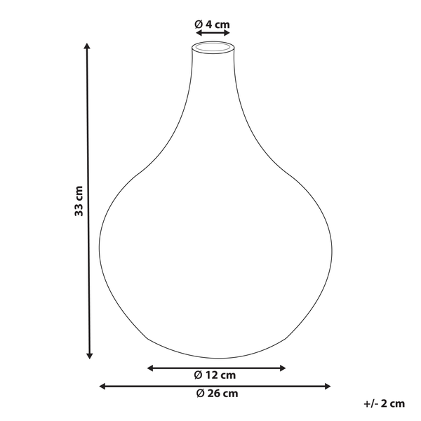 Dekovase SIMPANG Keramik 33 cm Weiß