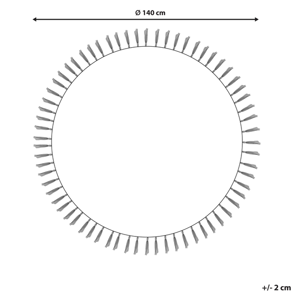 Kinderteppich WAHAR Beige ø 140 cm Baumwolle