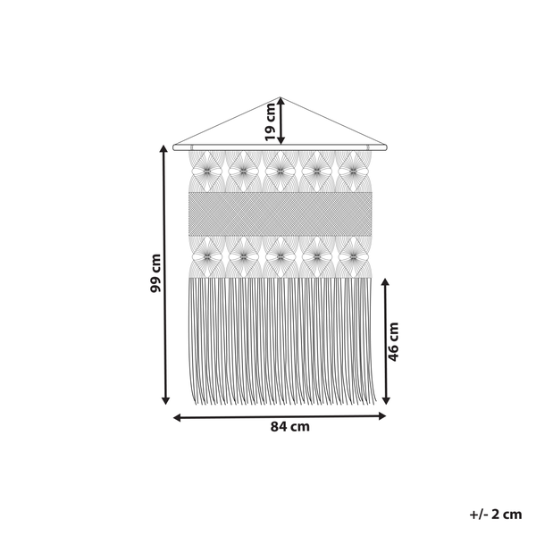 Wandbehang LAHRI Baumwolle 118 cm Beige