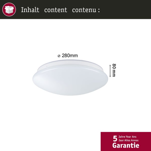 LED Deckenleuchte Leonis II Dämmerungsgesteuerter Bewegungsmelder (HF) IP44 3000 - 5700K 1750lm 230V 16,5W dimmbar Weiß