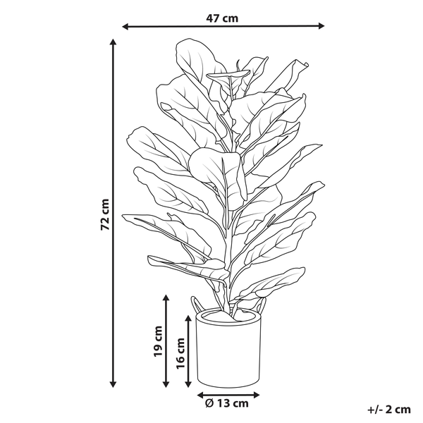 Kunstpflanze FIDDLE LEAF TREE 72 cm Grün