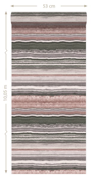 Origin Wallcoverings Tapete Marmor-Optik Quarzrosa - 53 cm x 10.05 m - 337237