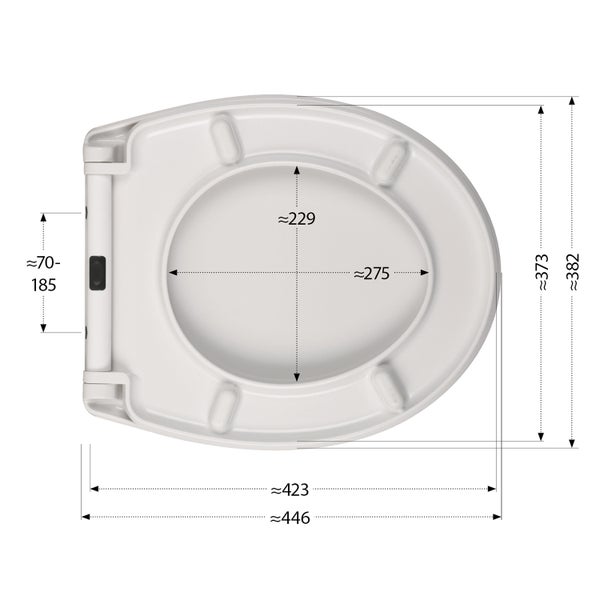 aquaSu® WC-Sitz mit Absenkautomatik, lustiges Dekor Stadtaffe, abnehmbar, antibakterieller Duroplast Toilettendeckel, Top-Fix Befestigung von oben, Standard O Form, Toilettensitz witzig, 406963