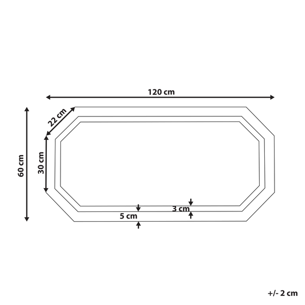 LED-Badezimmer-Spiegel LOCMARIAQUER 120 cm 60 cm Silber