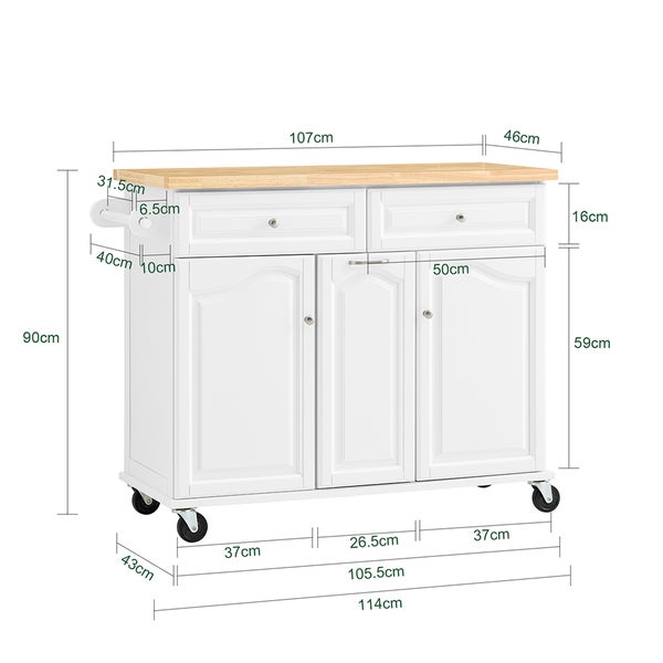 Küchenwagen mit Abmessungen