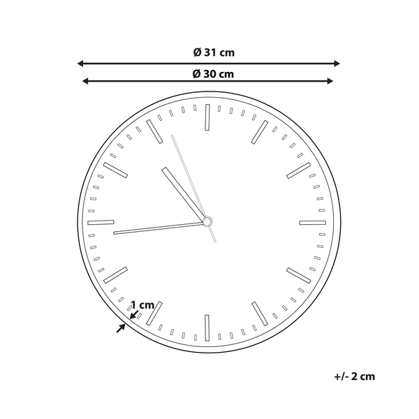 Wanduhr GORDOLA 31 cm Hellgrau