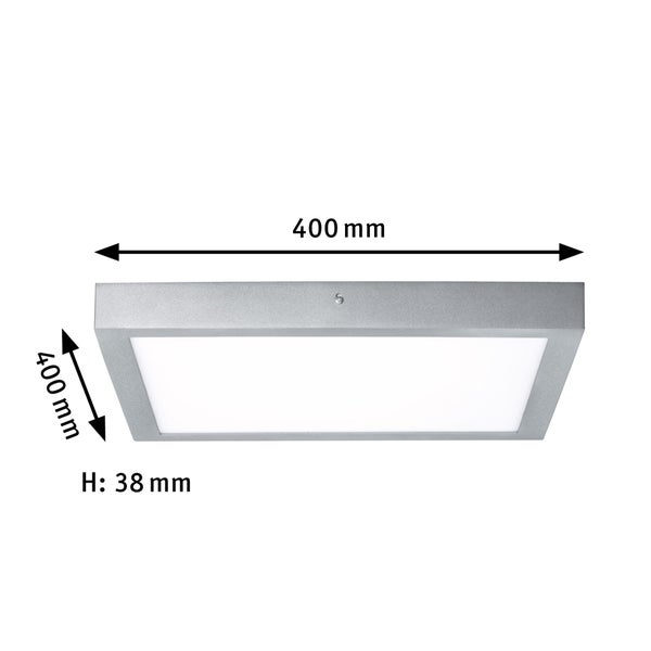 LED Panel Lunar eckig 400x400mm 22W 1700lm 3000K Chrom matt