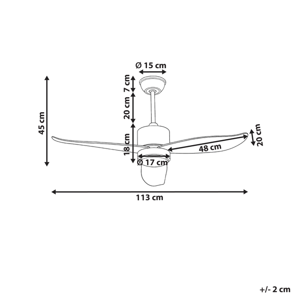 Abmessungen Deckenventilator