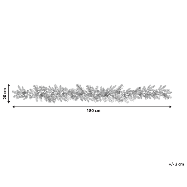 Weihnachtsgirlande LED PAIMIO 180 cm Grün