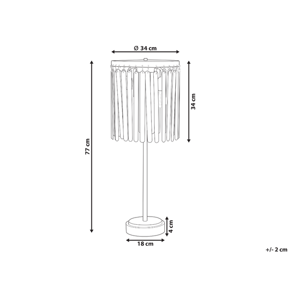 Tischlampe KAVERI Mango Holz Braun