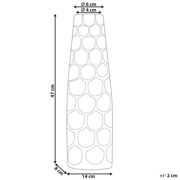 Blumenvase SUKHOTHAI Metall 47 cm Silber