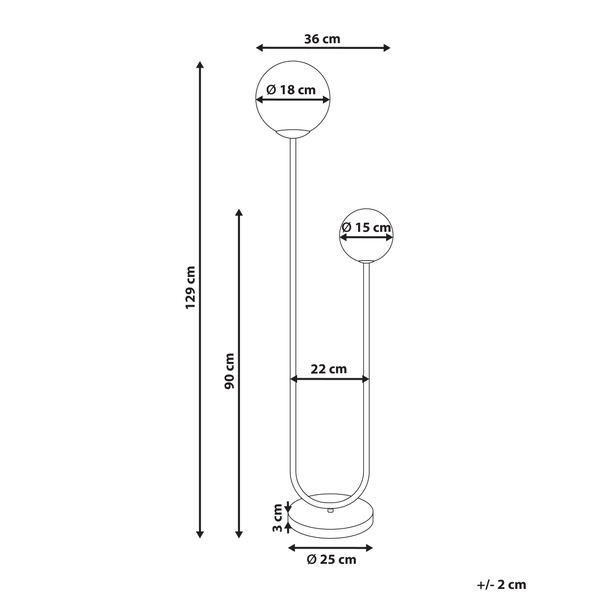 Stehlampe TUHALA Metall Gold