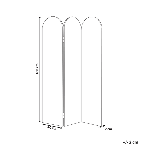 Akustik Raumteiler 3-teilig SLIMMY Beige 120 cm 160 cm