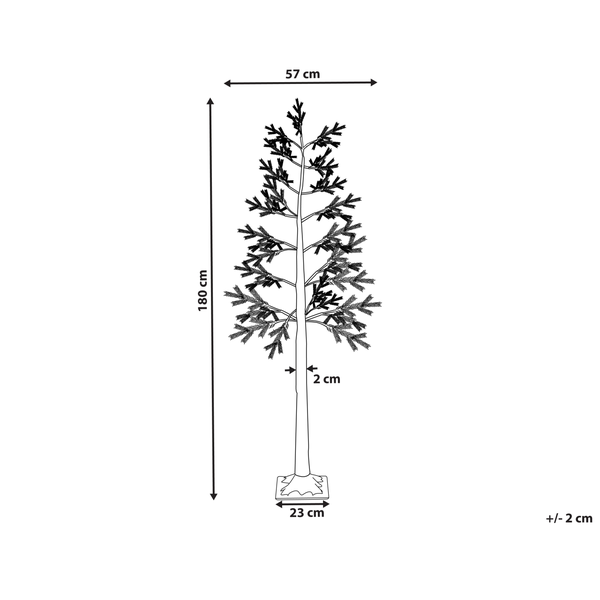 Gartendekoration LED ALBIONI Baum 180 cm Weiß