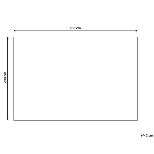 Teppich schwarz-weiß 200 x 300 cm Shaggy CIDE