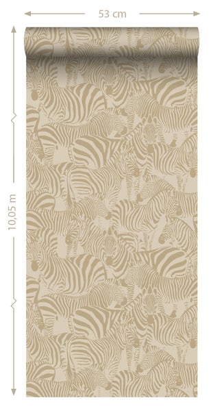 Origin Wallcoverings Tapete Zebras Beige - 50 x 900 cm - 347910