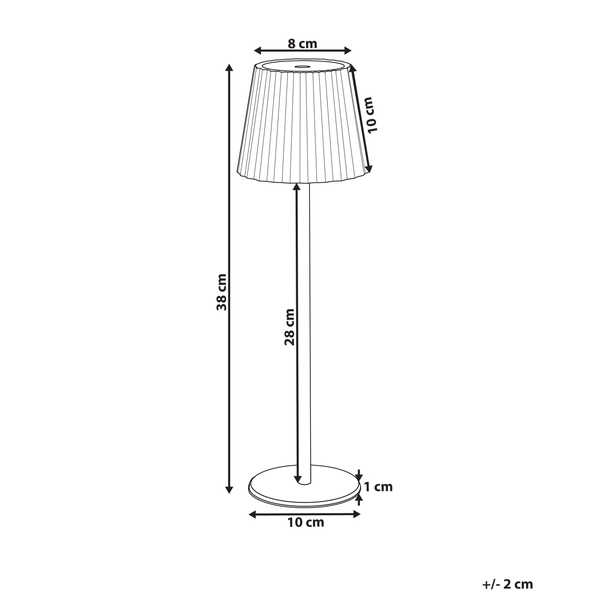 Abmessungen der Tischleuchte