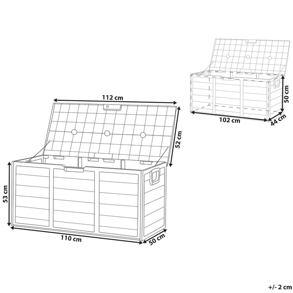 Aufbewahrungsbox LOCARNO 112 cm 50 cm Grün