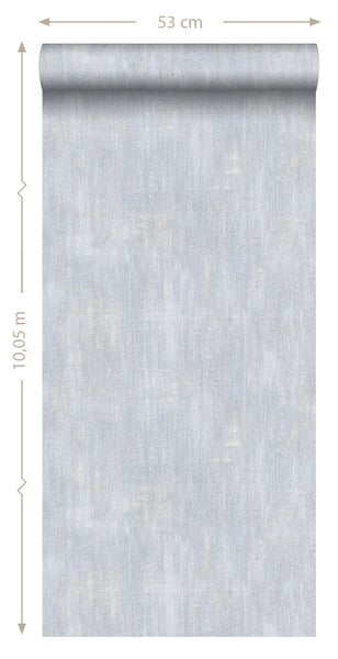 ESTAhome Tapete mit malerischem Effekt Hellblau - 53 cm x 10.05 m - 127637