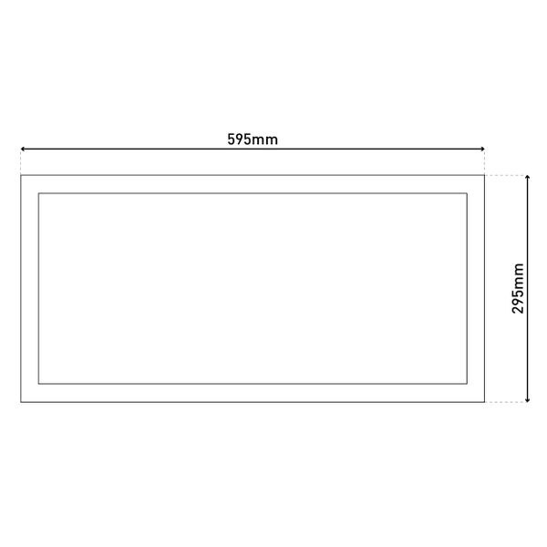 LED Aufbaupanel NICOLA, Aufbauleuchte aus Metall und Kunststoff mit fest verbauten LEDs in neutralweiß, Panel für Innenräume 29,5 x59,5 cm