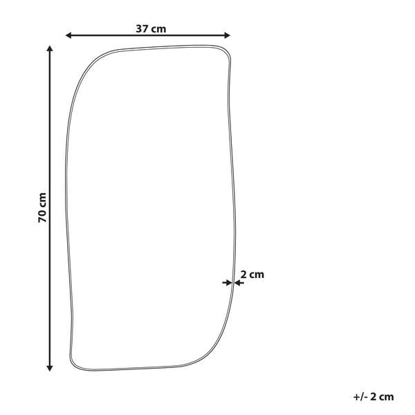 Wandspiegel Metall schwarz asymmetisch 37 x 70 cm MONTCLUS