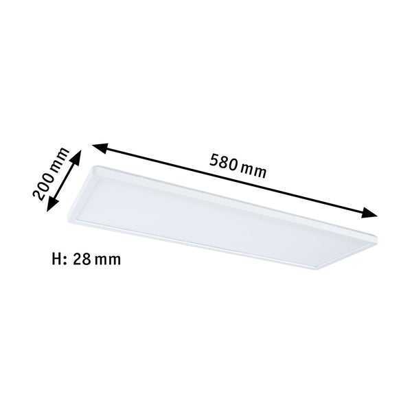 LED Panel Atria Shine Backlight eckig 580x200mm 22W 1800lm White Switch Weiß