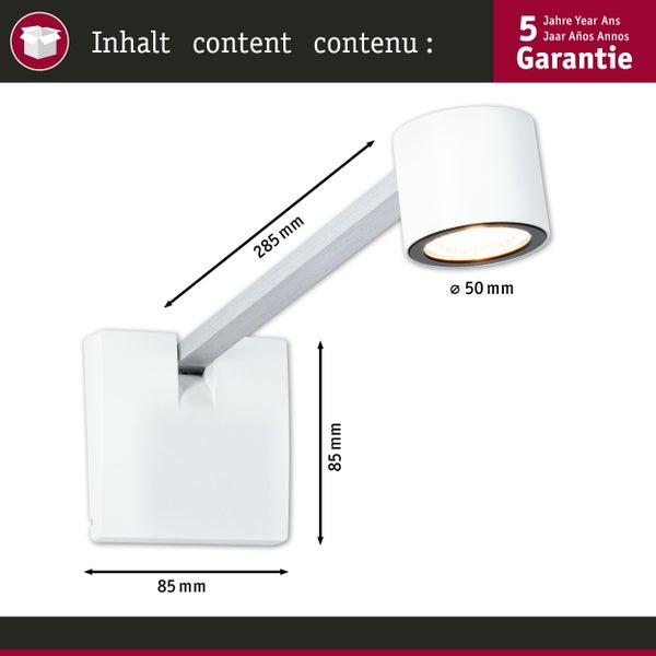 LED Bilderleuchte Adelia 2700K 370lm 24V 4,5W dimmbar Alu gebürstet