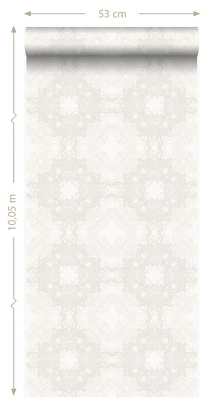 Origin Wallcoverings Tapete grafische Form Weiß - 53 cm x 10.05 m - 346219