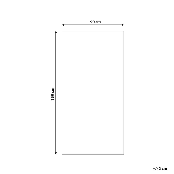 Outdoorteppich ROHTAK Schwarz 90 x 180 cm