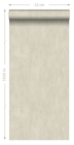 ESTAhome Tapete mit malerischem Effekt Beigebraun - 53 cm x 10.05 m - 148733