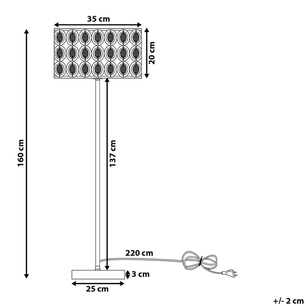 Stehlampe TENNA Kristall Silber