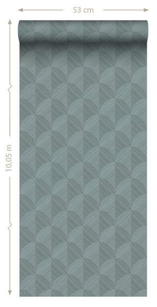 Origin Wallcoverings Tapete 3D Muster Graublau - 50 x 900 cm - 347990