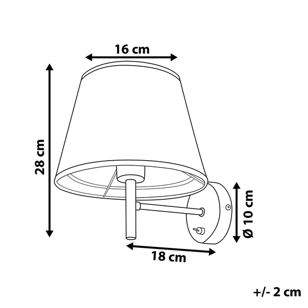 Wandlampe Deckenlampe COLUMBIA Metall Silber
