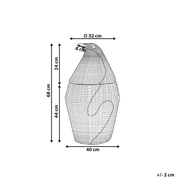 Abmessungen eines Pinguin Wäschekorbs