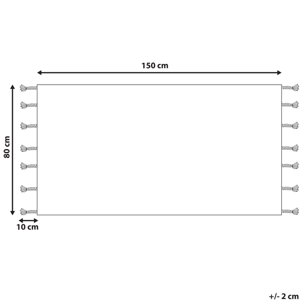 Teppich BITLIS Hellbeige 80 x 150 cm Baumwolle
