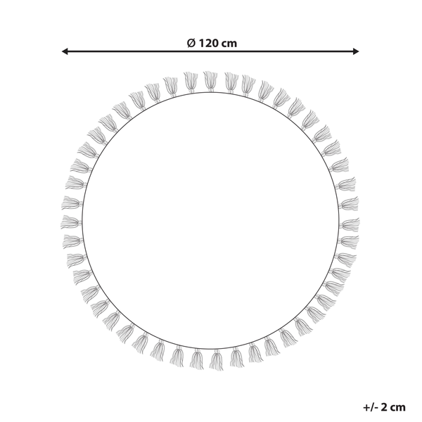 Teppich OLTU Rot ø 120 cm Baumwolle