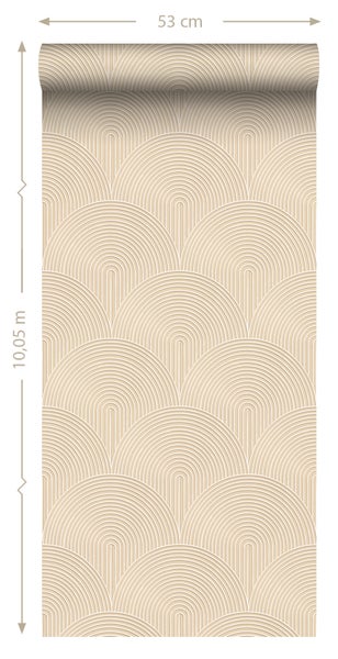 ESTAhome Tapete 3D Muster Beige - 50 x 900 cm - 131101