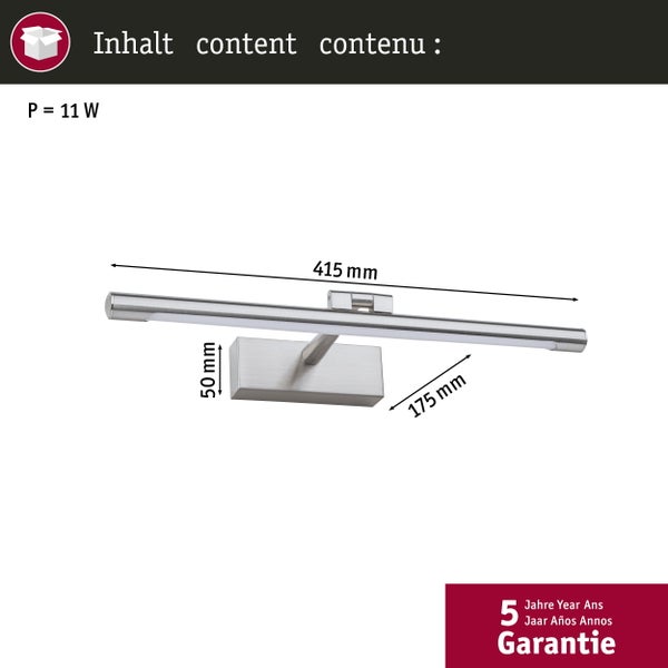 LED Bilderleuchte Mingo 3000K 510lm 230V 9,5W Alu gebürstet